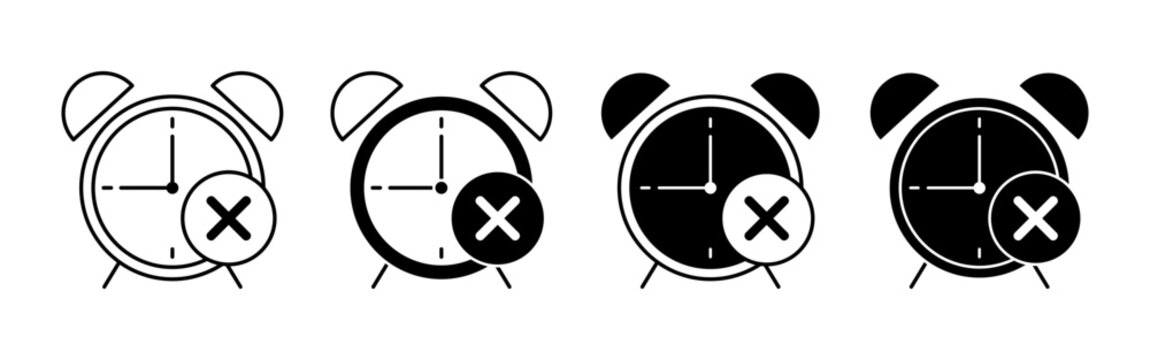 Alarm Clocks with Cancel Symbol for Wake Up Deactivation