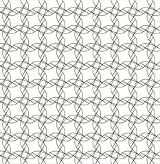 Obraz premium Seamless geometric line pattern with intersecting curved shapes