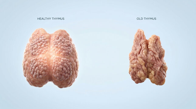 Healthy Thymus vs Old Thymus Gland Aging