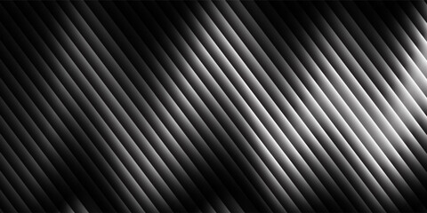 A striking abstract image featuring monochrome wave patterns with dynamic gradient lines. The design creates a sense of movement and depth on a dark background. modern © agung