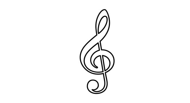Treble clef music symbol icon.