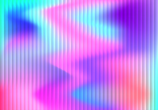 Abstract vector gradient textures shine on a vibrant neon background. Crystal glass layers reflect colorful light around modern glasses. Elegant curves add futuristic energy.