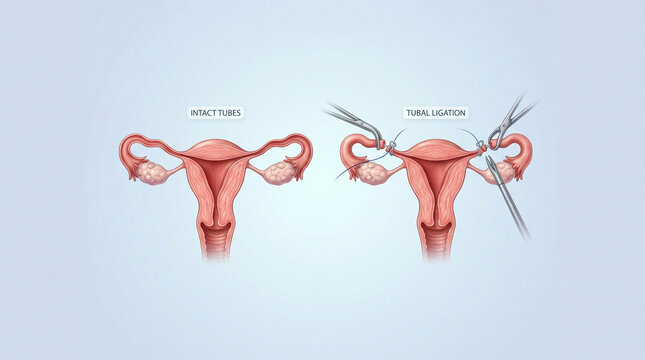 Tubal Ligation Procedure and Intact Fallopian Tubes Anatomy