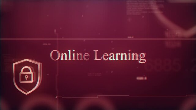 Online Learning Modern Futuristic Digital Background