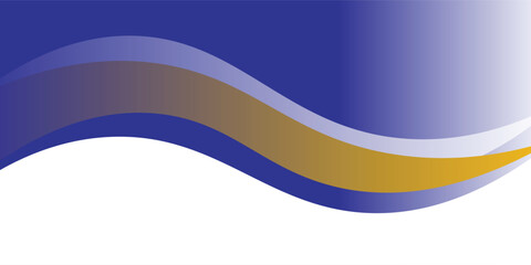 Obraz premium Abstract Blue and Gold Wave Background with Elegant Fluid Shapes for Corporate Presentation, Web Header, and Minimalist Graphic Design.