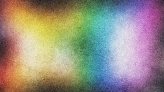 Rainbow gradient diffuse light during Pride Month against a dark textured background with copy space