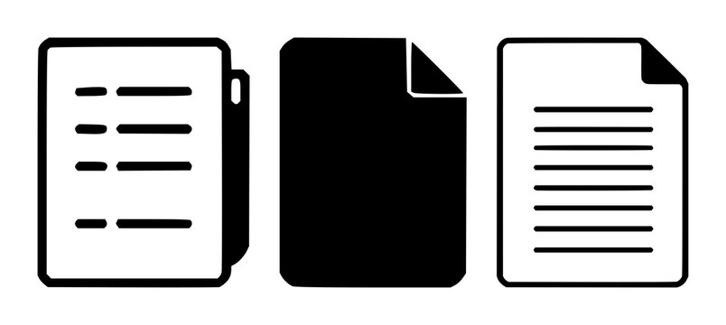 Exam paper icon set with solid black color featuring educational materials, test sheets, and school supplies with stationery and answer sheets