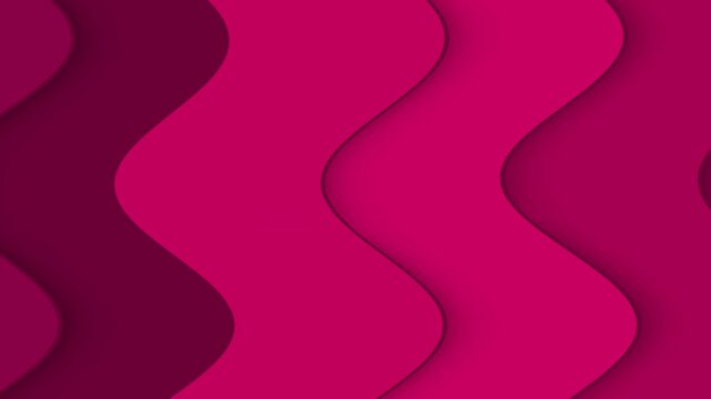 Wavy forms glide across vibrant magenta hues