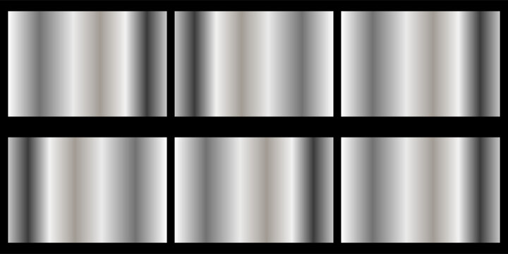 chrome color foil texture background. silver color gradient. vector golden, copper, brass and metal template..