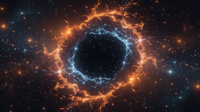 Cosmic Celestial Phenomenon - A Vibrant Nebula in Deep Space.