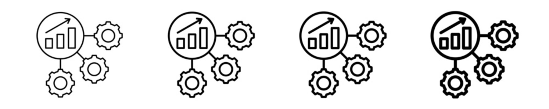Process Optimization Icon Set Different Style Collection
