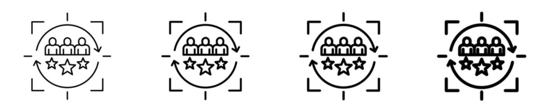 Target Audience Icon Set Different Style Collection