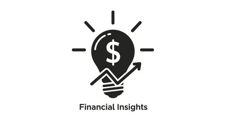 Financial Insights Light Bulb Dollar Sign. © Aan