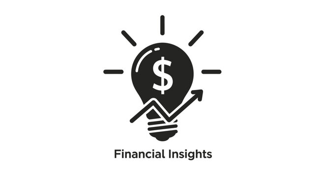 Financial Insights Light Bulb Dollar Sign.