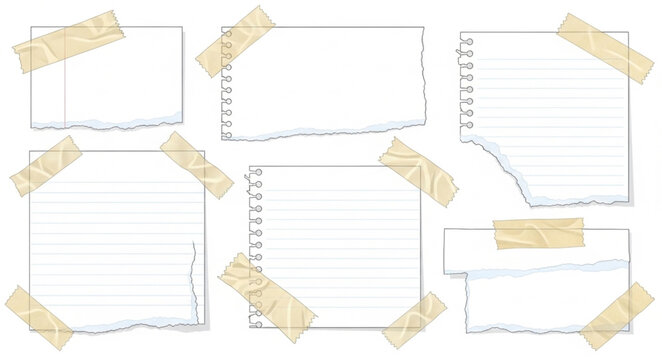 Various note paper layouts.