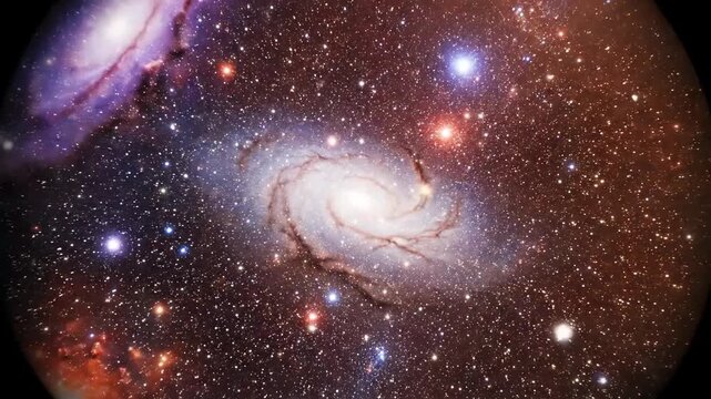 Vast swirling galaxy filled with countless shining stars and nebulae, evoking a sense of cosmic wonder and the infinite expanse of the universe, perfect for astronomy or science themes