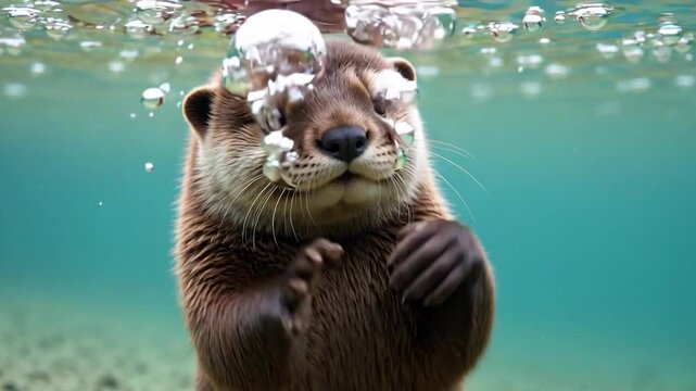 Diverse animal wildlife collection featuring a frog, dog, fox, otter, kitten, fawn, and parrot in their natural habitats