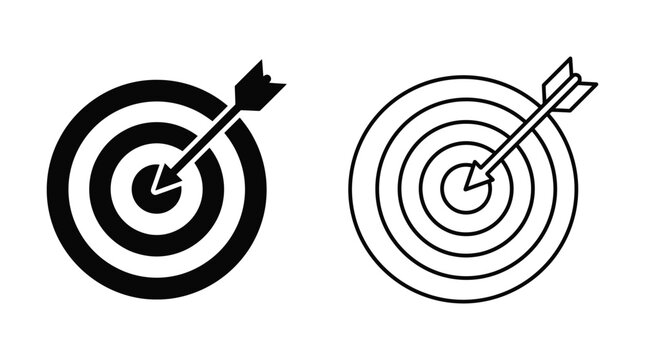 target with arrow silhouette high quality professional detailed modern elegant stylish clean crisp
