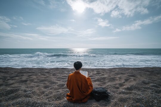 Peaceful Beach Reading with Ocean View