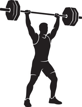 Strong athlete lifting weights in the gym during a fitness workout