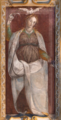 Obraz premium NOVARA, ITALY - JANUARY 16, 2026: The symbolic fresco of New Testament in the church Basilica di San Gaudenzio by Giovanni Battista and Giovanni Mauro della Rovere (1610).