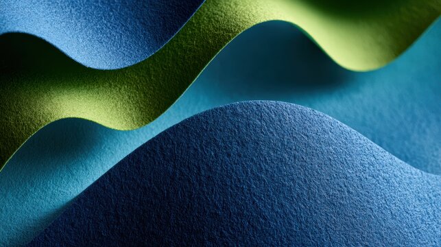 blue gradient background with green accent texture pattern