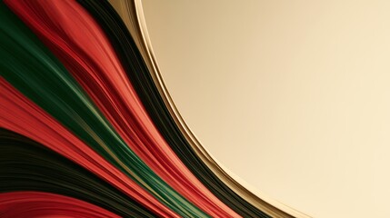 Juneteenth abstract background with red green black and gold pattern