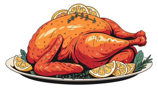 roasted chicken on a plate