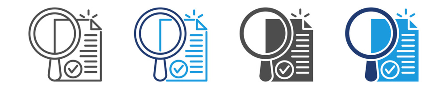external audit icon set multiple style
