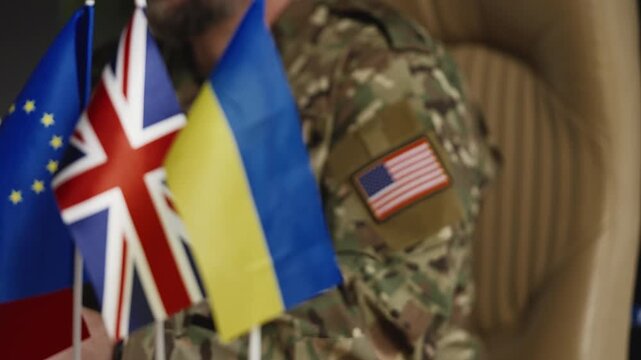 U.S. serviceman participating in diplomatic online communication, partnership