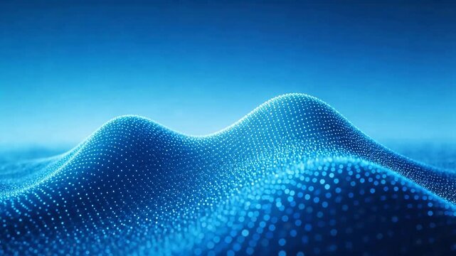 Abstract blue wave pattern