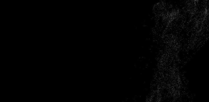 stylish wispy particle smoke on blackground