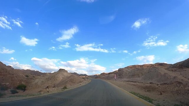 Road through the Jordanian canyons, Jordan