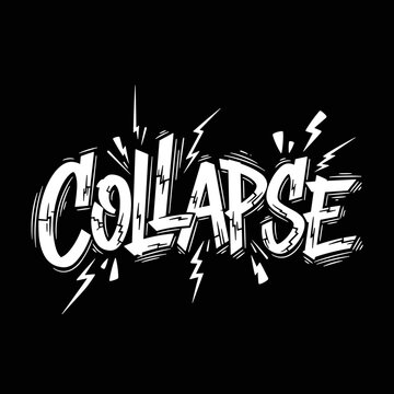 The word Collapse in a bold distressed white font on a black background.