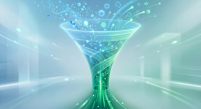 Innovation Pipeline Concept Illustration for R&D Strategy and Growth Initiative Presentation