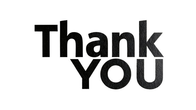 The word "Thank You" in bold contemporary typography with clean spacing