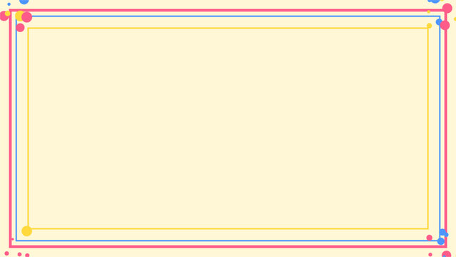 Minimalist Colorful Geometric Border Frame Template