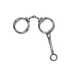 Pince-nez frame glasses in sketch hand drawn style. Flat rim spectacles eyeglasses with lens. Vector illustration isolated on white background. © Sketch Master