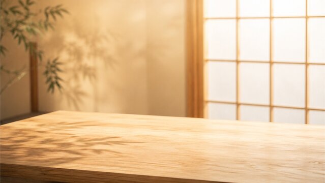 木製テーブルと竹、柔らかな障子光の和茶商品モックアップ背景

Japanese tea product mockup background with wooden table, bamboo and soft shoji light