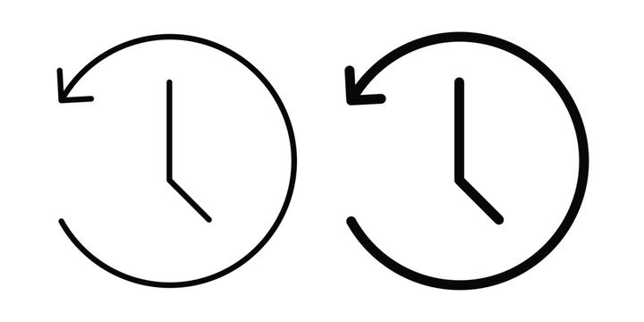 Account history icon design. Black outline pictogram