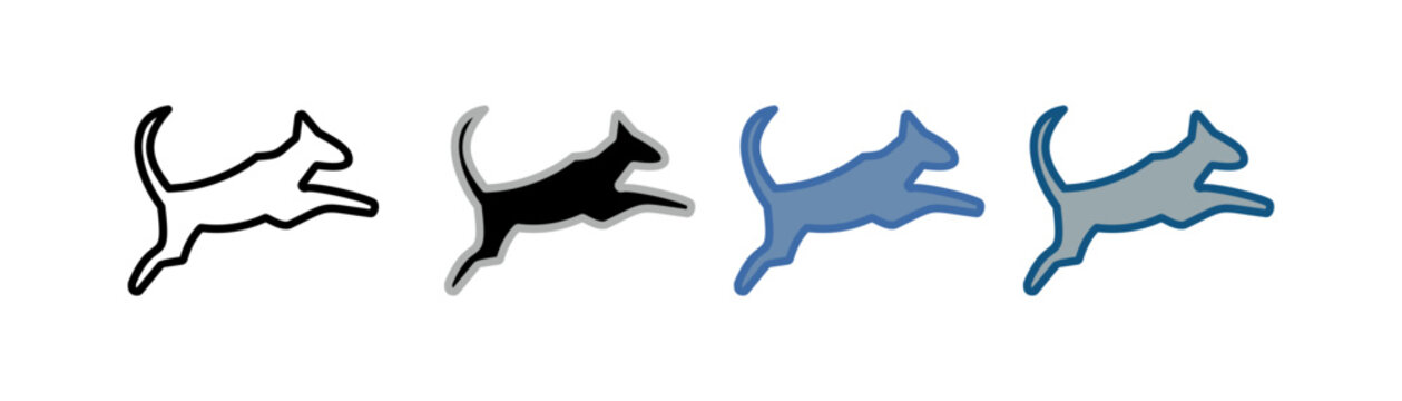 
dog icon set multiple style collection with dog design