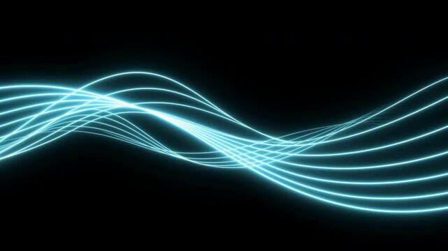 Bright Electric Blue Waves Ripple Seamlessly Across Dark Screens To Energize Music And Tech Branding