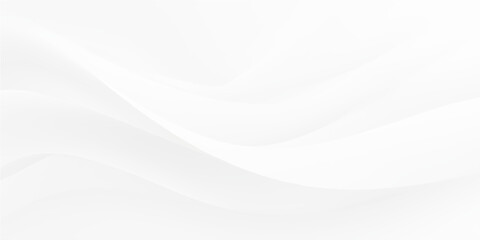 Obraz premium Smooth white wavy abstract background with subtle gradient texture and soft curves