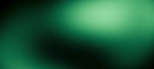 Obraz premium Abstract green and black gradient background with soft light.