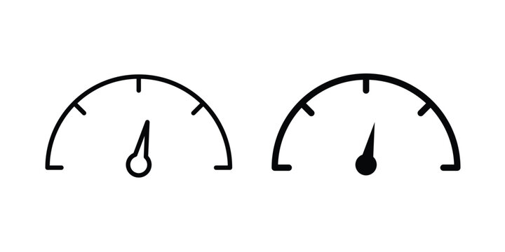 Performance indicator icon design. Black outline pictogram