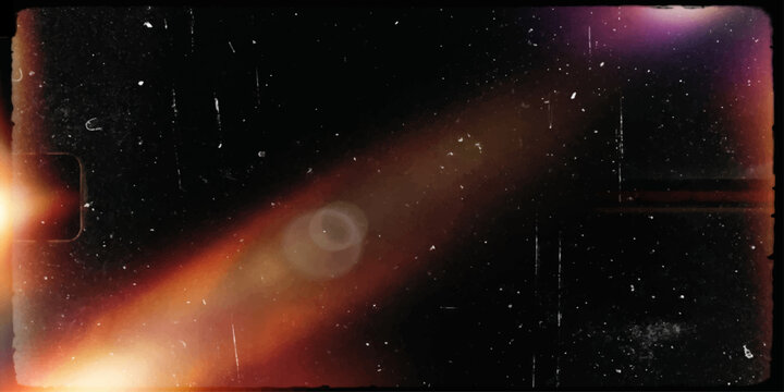 Blue rain drops on a window reflect a dark abstract nebula within a starry cosmos of bright light and distant planets