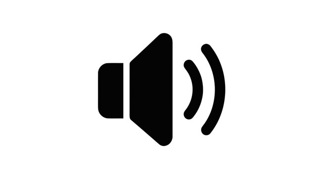 Vector illustration of speaker icon for volume control on a transparent background
