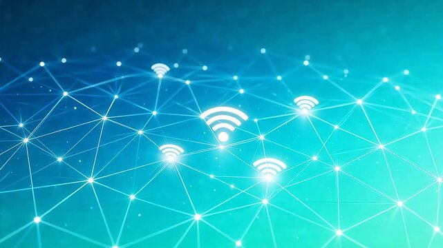 glowing network connection diagram
