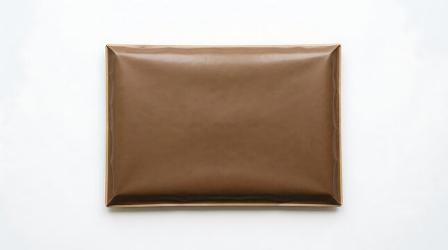 Brown padded shipping envelope isolated on white background