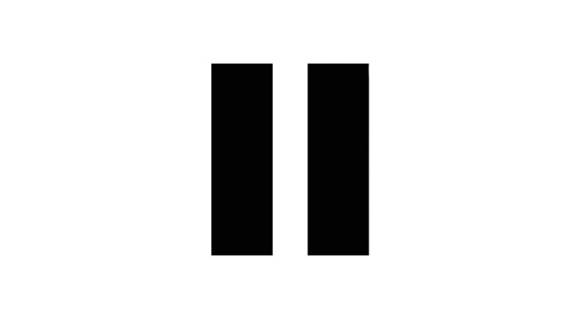 Vector illustration of pause button icon on a transparent background